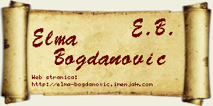 Elma Bogdanović vizit kartica